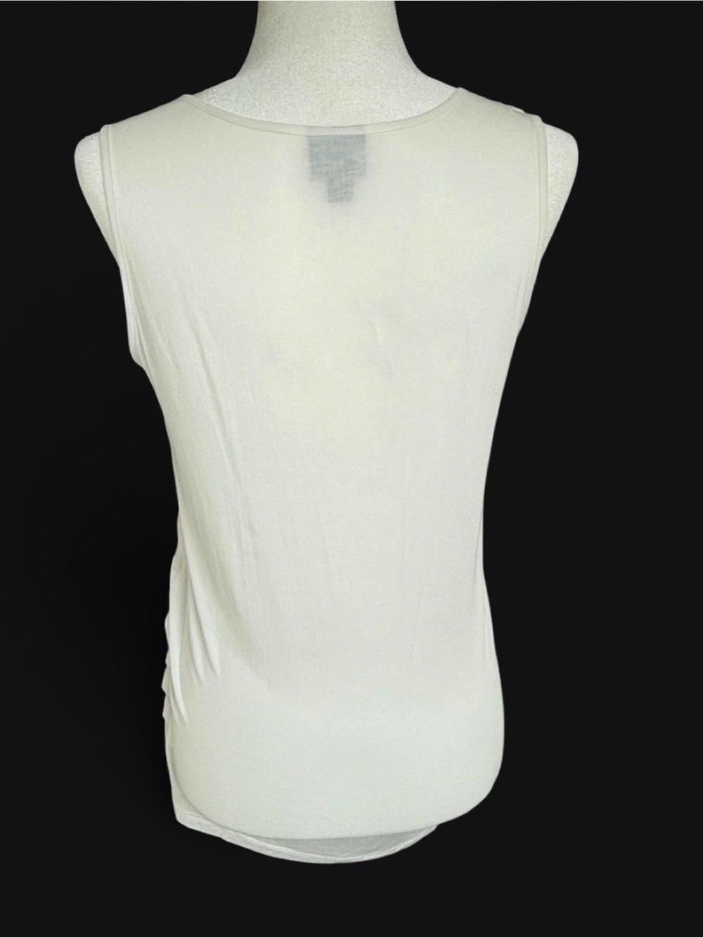 Sleeveless White Layered Ruffle Front Top - Picture 3 of 6